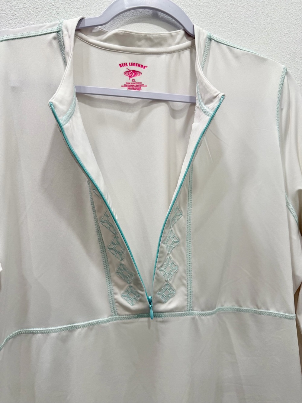 Reel Legends White Long Sleeve Beach Cover Up Size XL - Picture 7 of 12